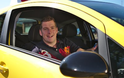 Justin Woodyer - Driving Instructor - Inside Learner Car
